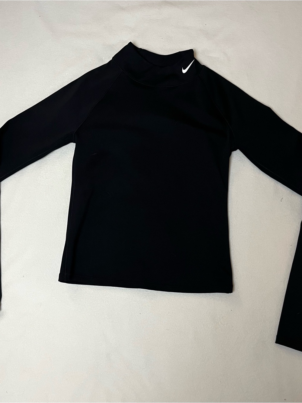 Nike Black Long-Sleeve Mock Neck Performance Top - Picture 4 of 8